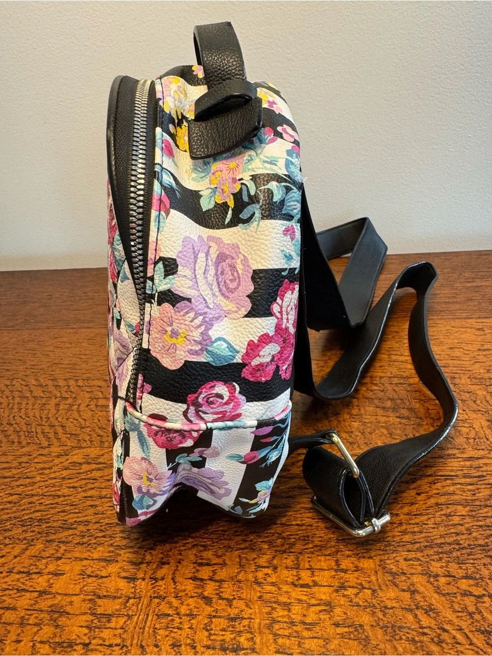 LUV Betsey by Betsey Johnson Quilted Floral Mini Backpack w/Callouts